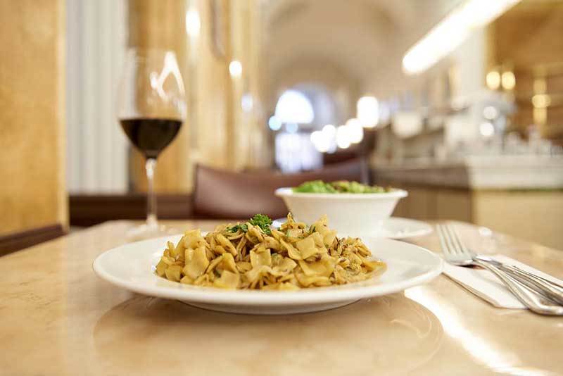 Krautfleckerl at Conditorei Sluka - Dining in a Viennese coffee house